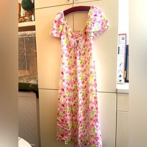 Primark Women's Multicolor summer Dress size 2 linen blend
